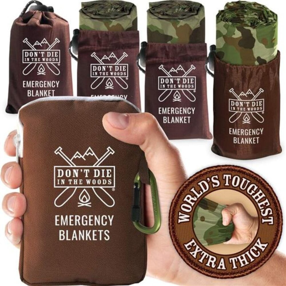 World’s Toughest Emergency Blankets [4-Pack] Extra Thick Thermal Mylar Blanket